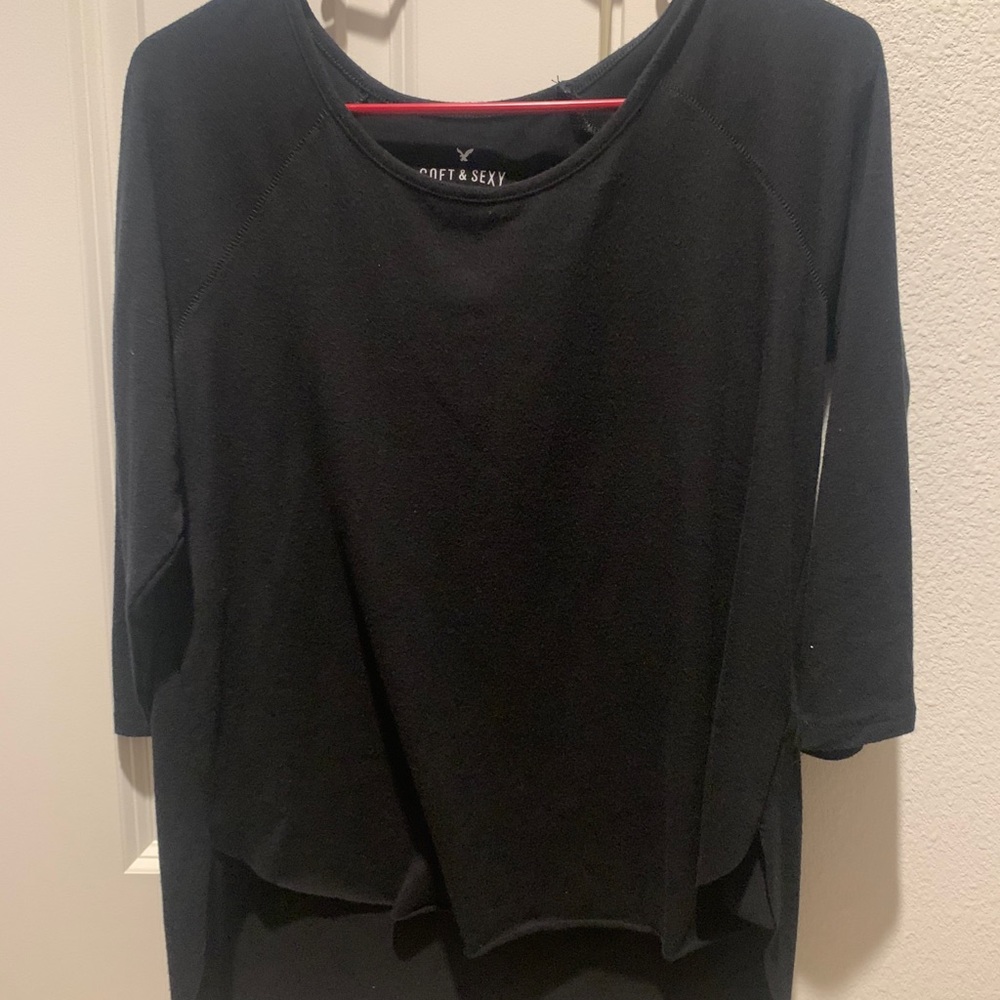 Black baseball tee